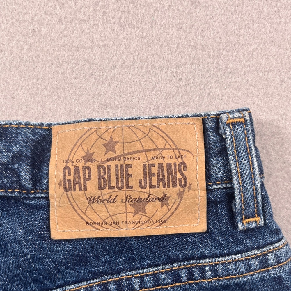 Vintage Gap Jeans Womens 1 Long Blue Excellent Classic Fit Straight Leg Denim - Picture 9 of 9